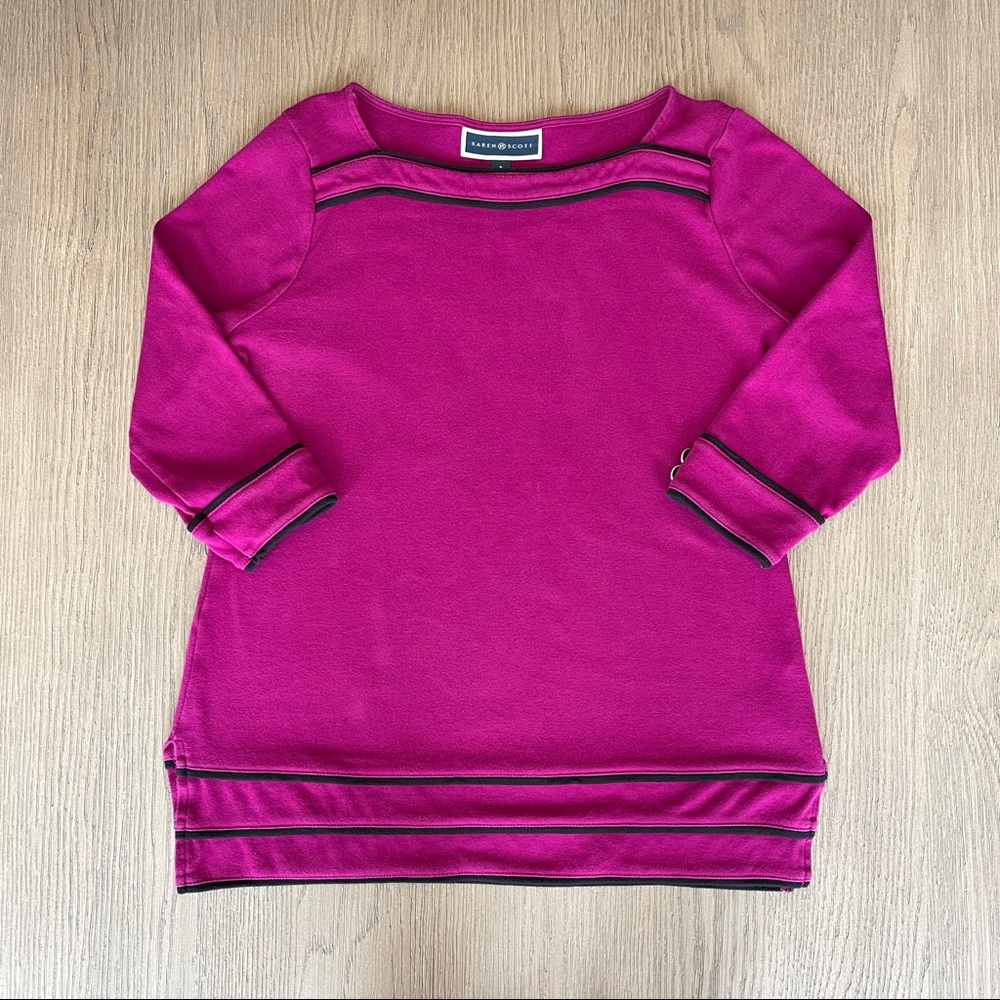 Karen Scott 3/4 Sleeve Sweater